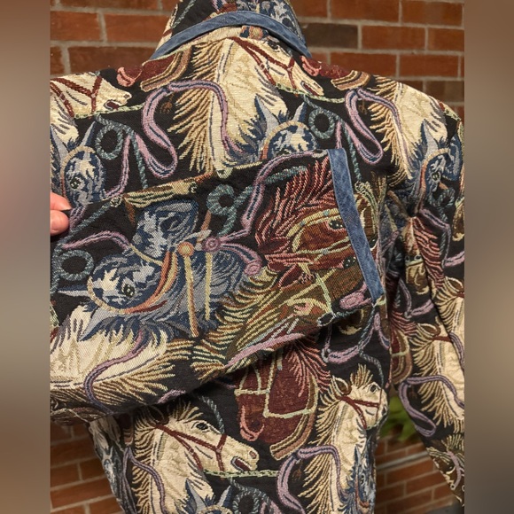 Vintage Equestrian Tapestry Jacket - Picture 5 of 6